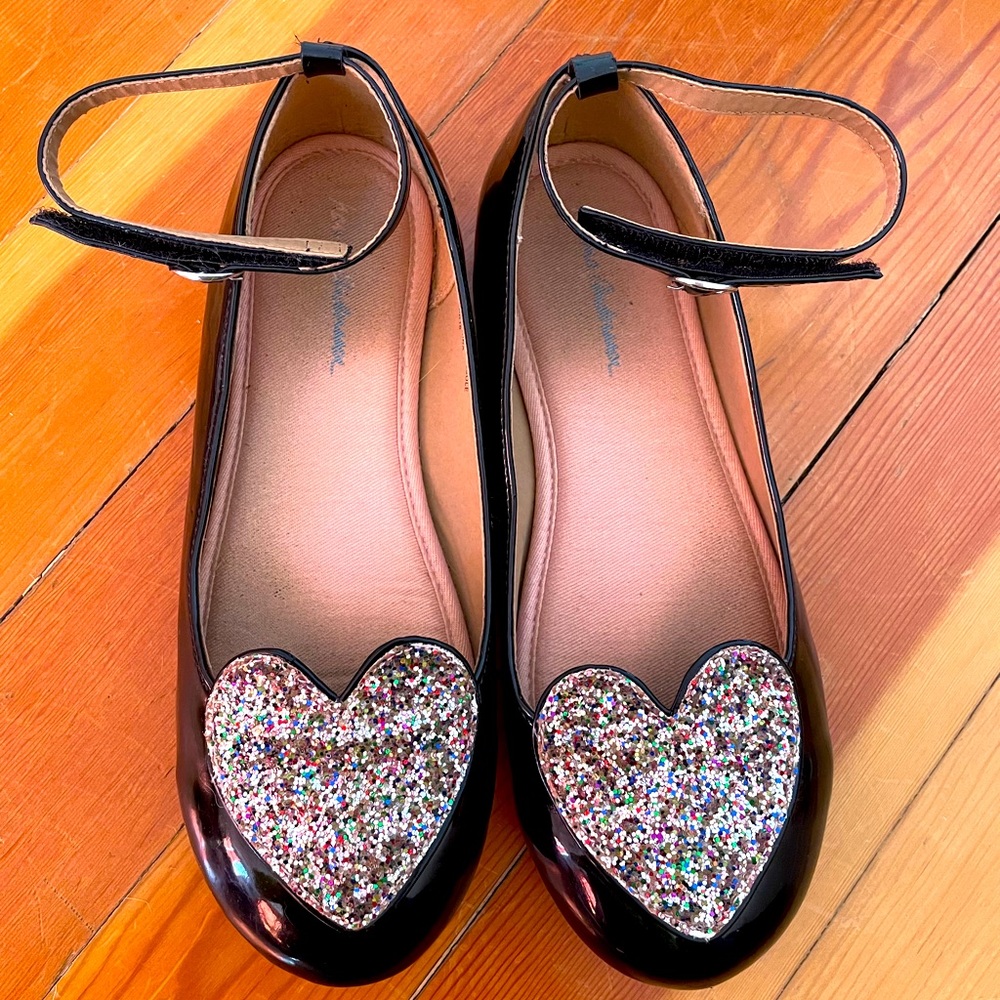 Hanna Andersson Sparkle Heart Party Flats, Girls